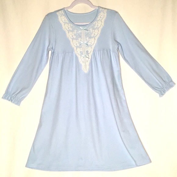Womens Unbranded Night Gown Small Baby Blue Fleece - Picture 4 of 5